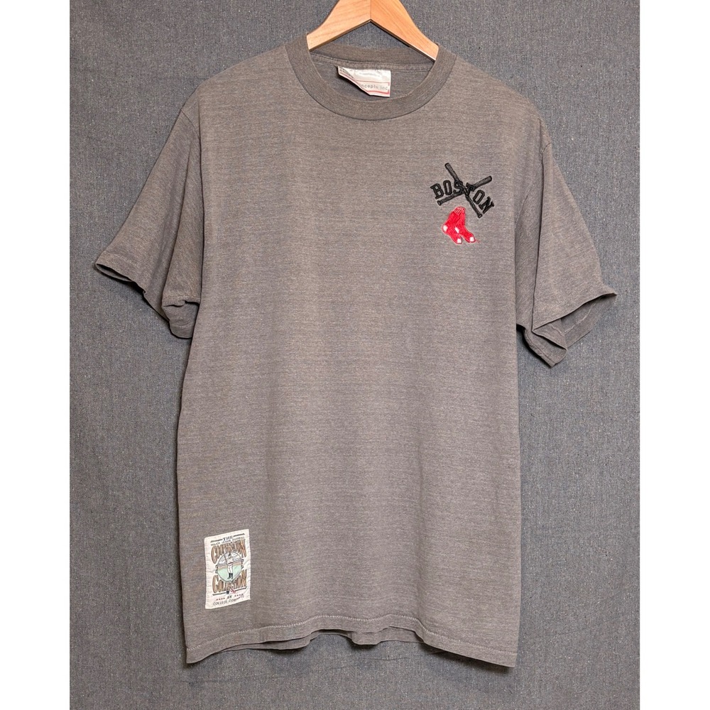 Vintage Boston Red Sox Shirt Cooperstown Collection College Concepts Gray XL USA